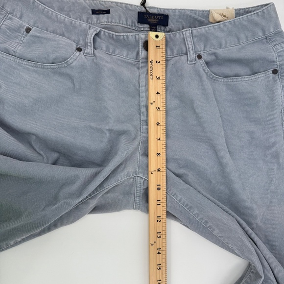 Talbots Pants Women 14W NEW Blue Corduroy Signature Ankle Hippie Boho 90s - Picture 12 of 15